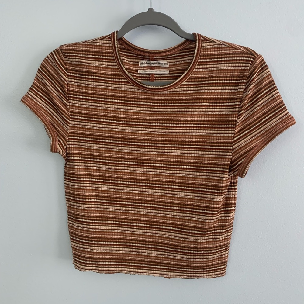 Brown striped tee